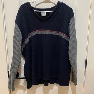 Carolina Colours Plus Men's Sweater , Navy/Gray/Maroon, Probably a Large.